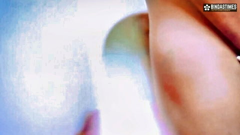 Blurry busty Indian bride in wedding attire with ex-boyfriend seduction