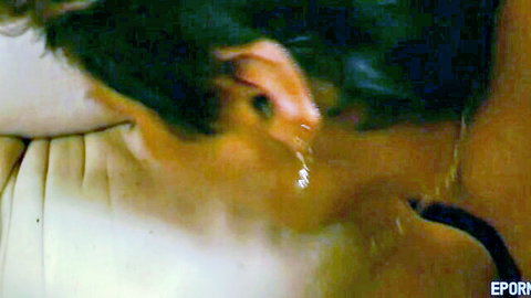 Mature granny housewife in ecstatic close-up, moaning face