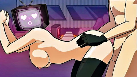 Animated TV Woman bent over, fucked doggy style by TV Man in Skibidi Toilet porn by SexxxAnimation