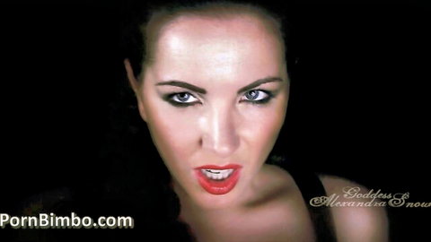 Goddess Alexandra Snow hypnotic vampire gaze close-up