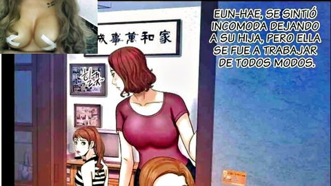 Busty anime step aunt seduces with big tits in erotic chapter 24