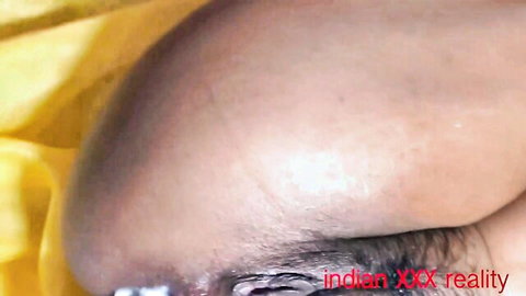 Seductive Indianxxxreality in yellow top, close-up dirty talk Hindi XXX
