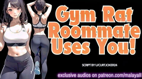 Tunaynamalaya as sexy gym rat roommate in tight sports bra and leggings, ASMR erotic roleplay