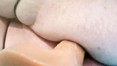 Cockworship101 in fucktoy joy: close-up anal toy insertion on pale curvy ass