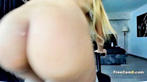 Blonde latina spreads big ass to finger wet pussy solo