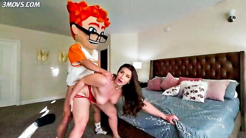 Mandy Waters twerking in red lingerie for cumshot climax
