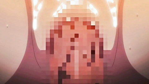 Pixelated hentai tomboy cheats with stranger in intense erotic action scene