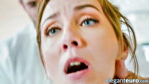 Mya Lorenn MILF intense close-up oral expression with dominant grip