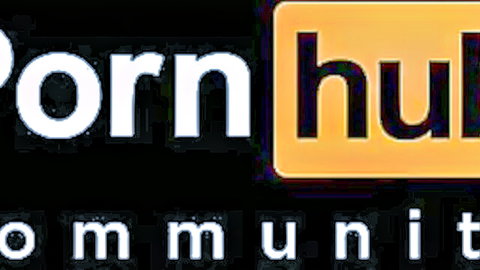 Pornhub logo in white and yellow text on black background for adult porn site
