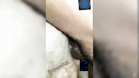 Big black cock deeply penetrating tight white anus in intense interracial anal fuck closeup