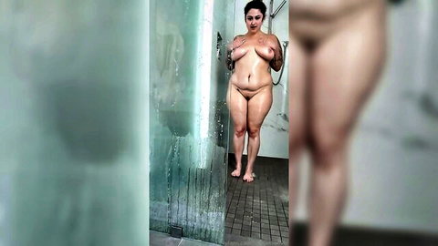 Josie Jaxxon curvy nude in steamy shower, OnlyFans VIP solo