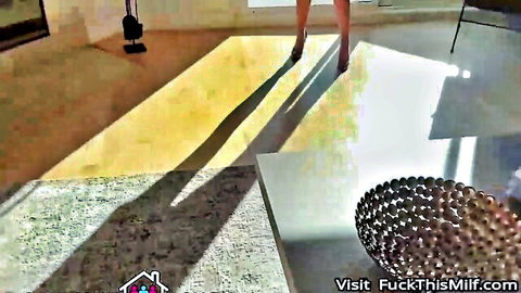 Hot Asian real estate agent with big tits in high heels