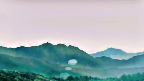 Seductive Karin in swimsuit amid anime mountain landscape for orgasmic bliss