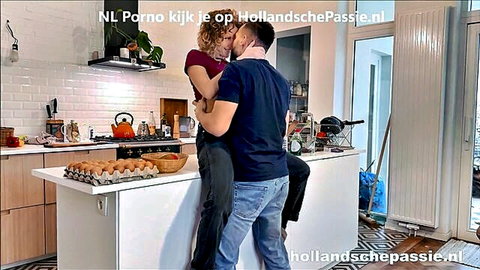 Blonde with big ass lifted by guy exposing bare cheeks for kitchen fuck