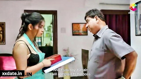 Yorgelis Carrillo in revealing green blouse seducing older man in intimate talk