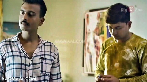 Two Desi men in shirts share intense gaze in Mistake Season 01 Episode 02