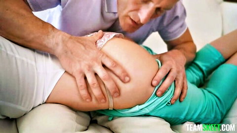 Pregnant Alisa Rey passionately taken from behind by partner in lingerie