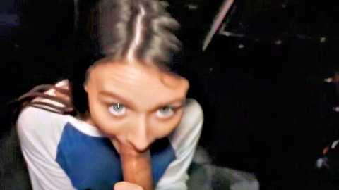 Veronica Church giving blowjob in Mofos table hockey scene