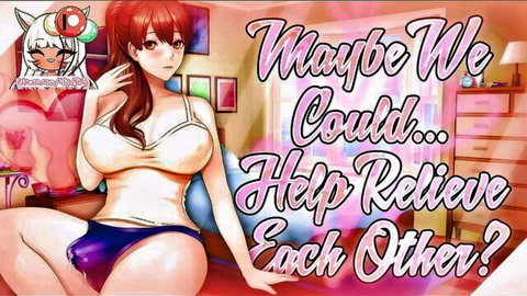 TheSultryKittyAudios as seductive redhead anime girl in white bra and blue panties, big tits tease