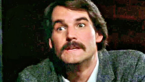 Vintage 1982 hairy erotica thumbnail: surprised mustached man watching intensely