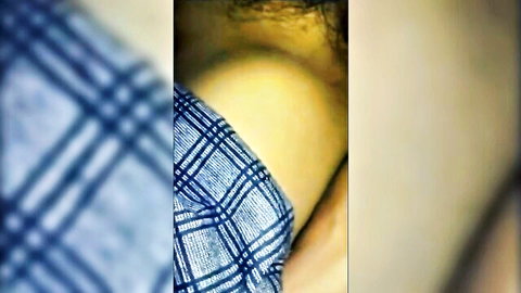 Sexy Nepali babe in plaid shirt exposing smooth shoulder skin teasingly