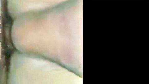 Close-up of pale gaping anus leaking cum after gay anal creampie.