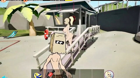 Fuckerman and LoveSkySan69 nude blonde babes on sunset beach in Fuckerman Sunset Bitch Part 1