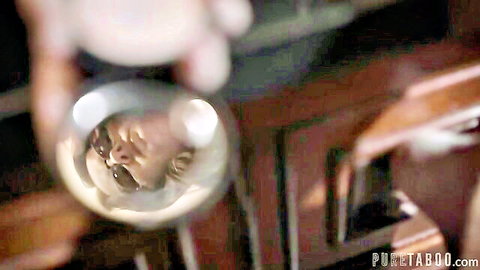 Angela White's distorted face reflection in Pure Taboo's Immersion Therapy scene