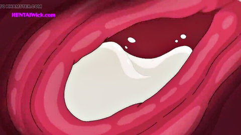 Anime Nami swallowing cum in mouth from One Piece hentai parody oral scene
