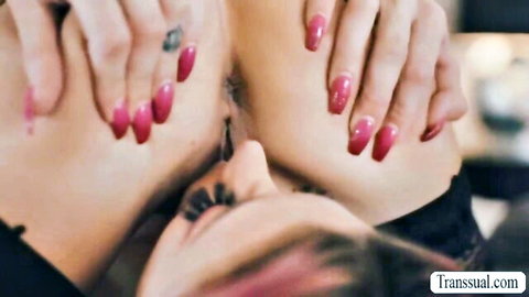 McKenzie Lee and Casey Kisses busty cougar transsexual action thumbnail