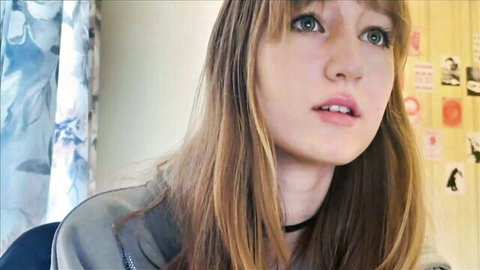 Michelle Neely cute young blonde teen with shy smile in gray jacket