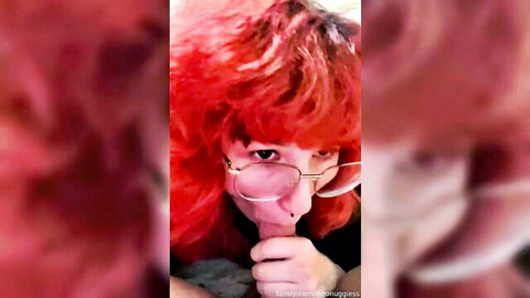 Dino Nuggiess redhead POV handjob tease with glasses