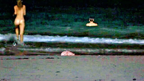 Minka Kelly nude beach walk into ocean with Joely Richardson snorkeling - Papa 2015 scene