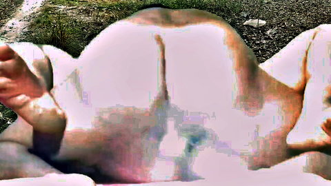 Nude Desi village girl exposing big ass and pussy outdoors in jungle