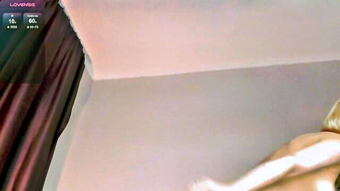 Petite blonde webcam girl bends over showing shaved pussy and tight ass