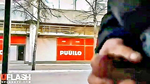 Dick flasher exposes himself publicly outside store to scared girl
