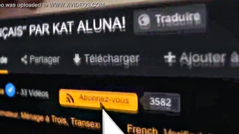 Kat Aluna trans threesome blowjob at Cap d'Agde amateur video