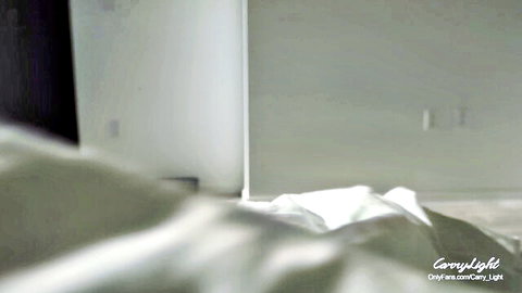 CarryLight in blurred bedroom bed scene, stepmom helps stepson cum quick Part 7