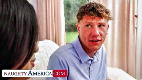 Reyna Belle chats intimately with friend's brother in Naughty America scene