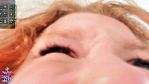 Silkencrave redhead skinny cam girl close-up in Chaturbate online show