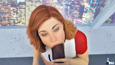 Redhead MILF Mrs. Keagan sucking BBC on sexy date night