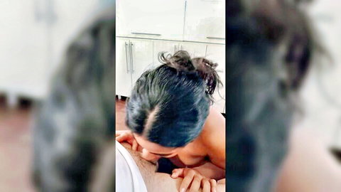 Mells18 giving intense blowjob to her boss