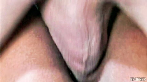 Ebony chunky MILF's hairy pussy close-up spread in amateur video