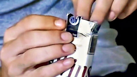 Ian Madrox and Dustin Kilimin opening cigar pack, smoking and jacking off