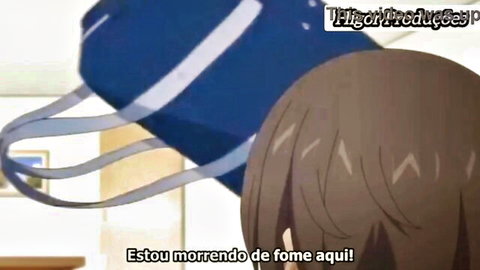 Busty brown-haired anime babe in uniform craving intense hentai sex
