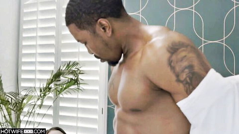 Isiah Maxwell muscular black stud with Bella Blu in interracial tease