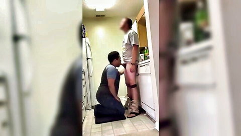 Married Uber driver getting anonymous blowjob from kneeling man