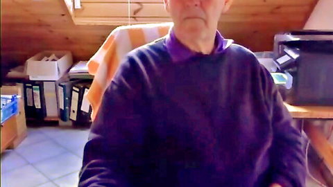 74-year-old German man in purple sweater, mature solo preview