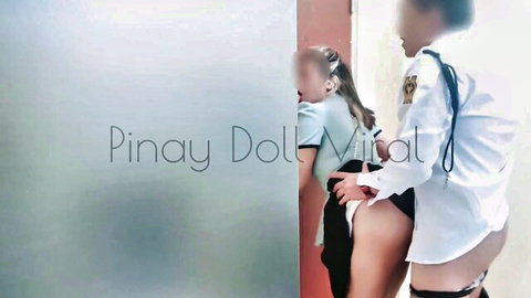 Viral Pinay schoolgirl skirt lifted by guard in explicit uniform sex