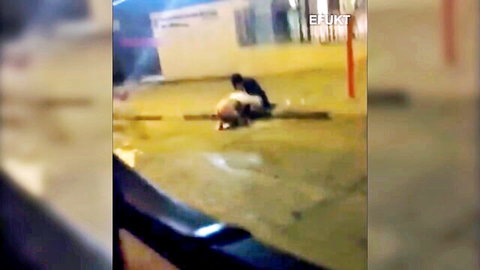 Interracial outdoor doggy style caught on cam in compilation